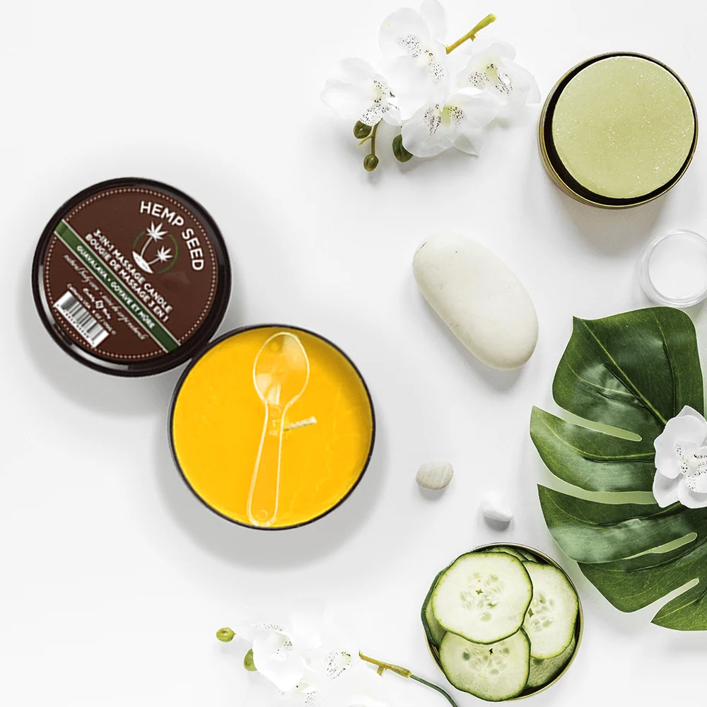 Hemp Seed Massage Candle That Melts into Warm Massage Oil