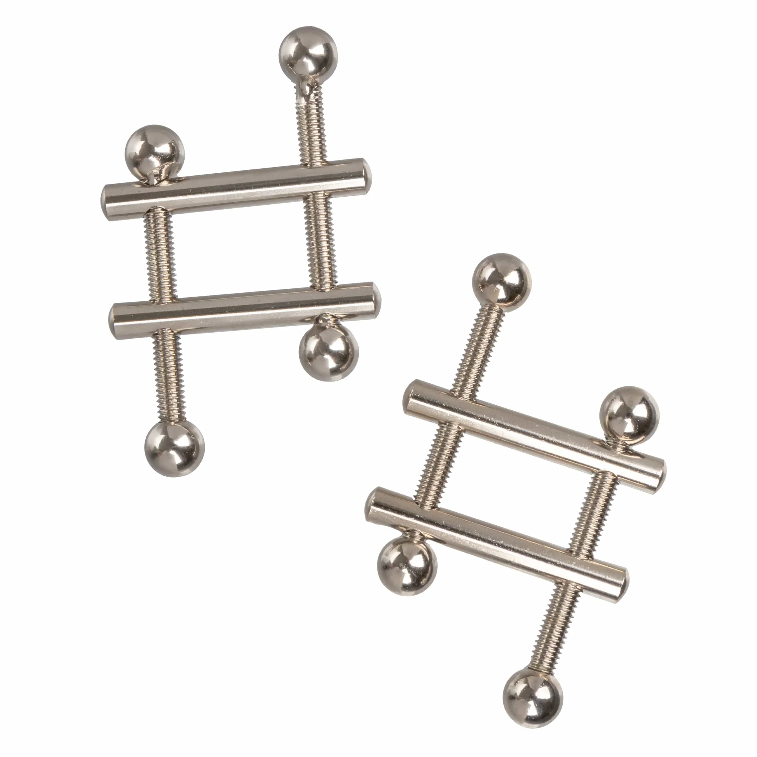 Nipple Play Nipple Grips Crossbar Nipple Vices 可调节金属乳夹 2 只装