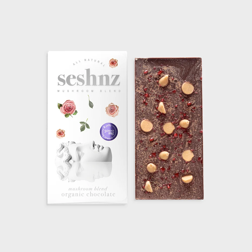 Seshnz Mushroom Blend Chocolate Bar 5000mg in Three Flavors