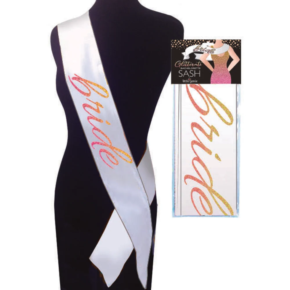 Little Genie Glitterati Bride Sash for Bachelorette Parties