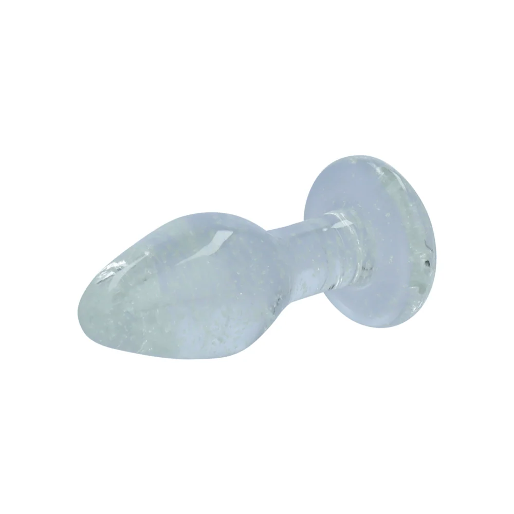 Booty Sparks Glow in the Dark Glass Plug, Small Size