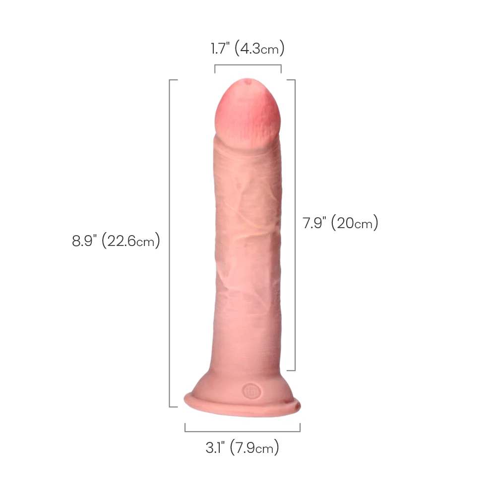 King Cock Plus 8" 三重密度阴茎带吸盘