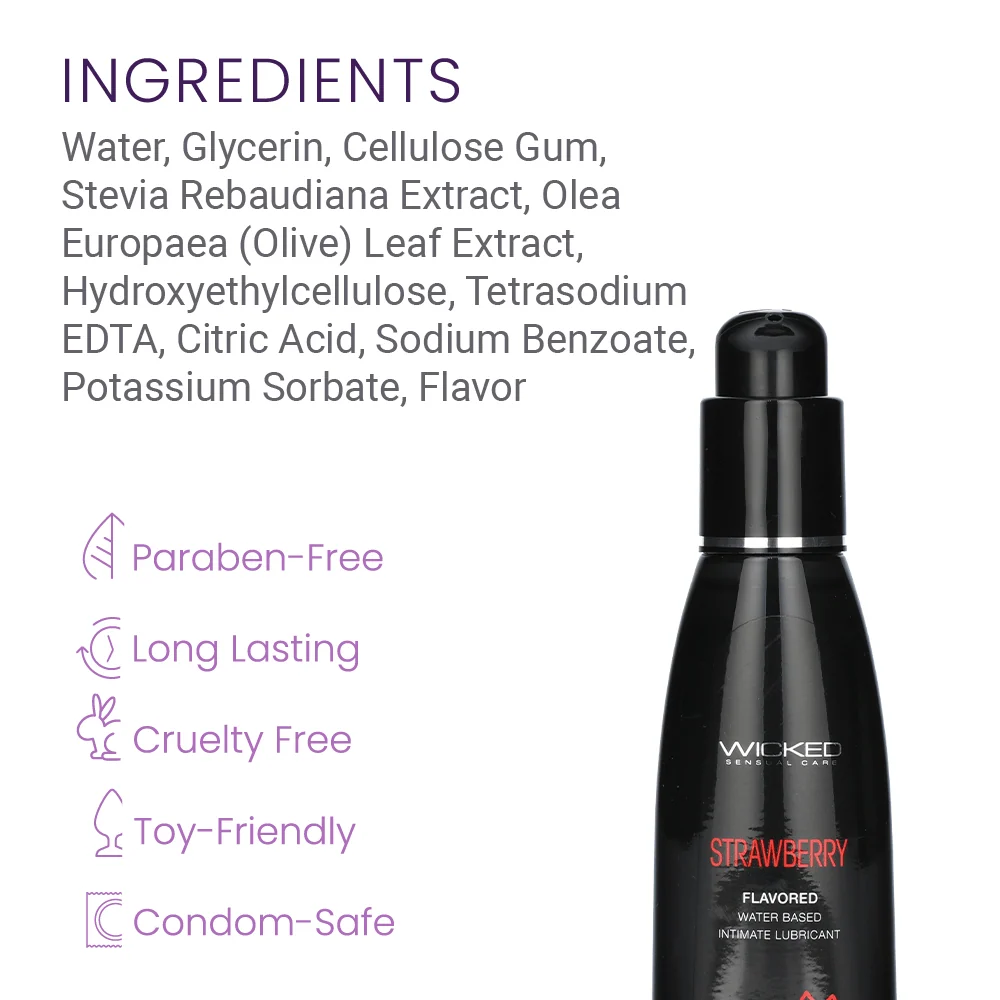 Wicked Aqua Candy Apple Flavored Water-Based Lubricant