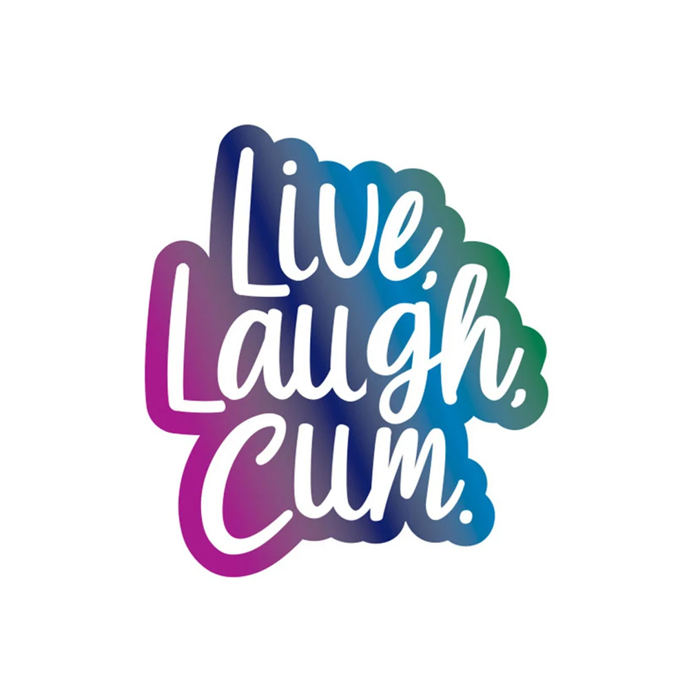 Live Laugh Cum Metallic Rainbow Enamel Lapel Pin