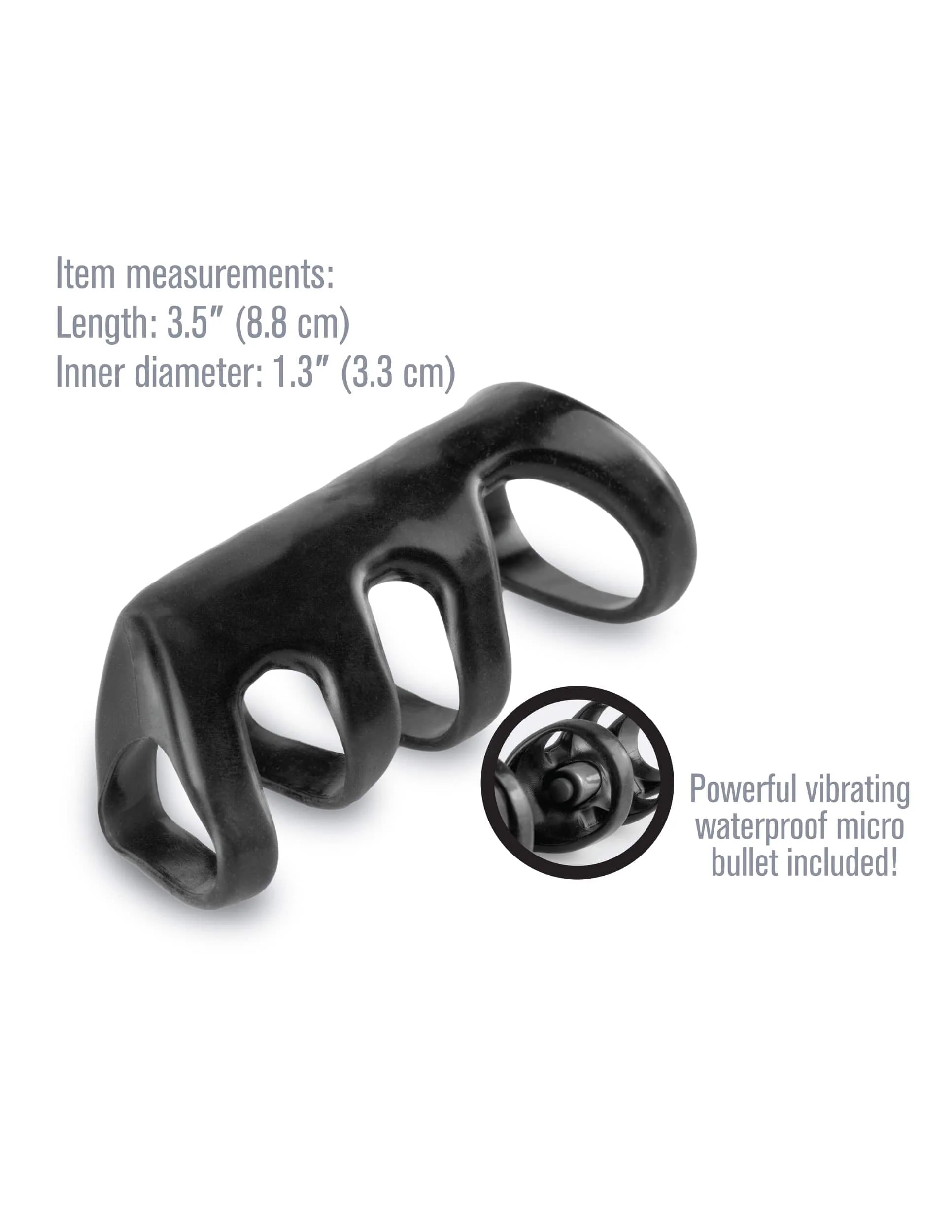 Fantasy X-Tensions Vibrating Powercage Erection Enhancer in Black