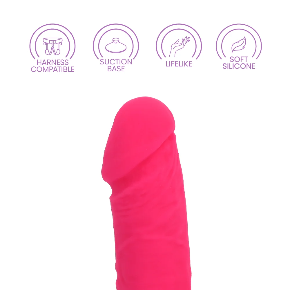 Ruse Big Poppa Hot Pink Realistic Silicone Dildo