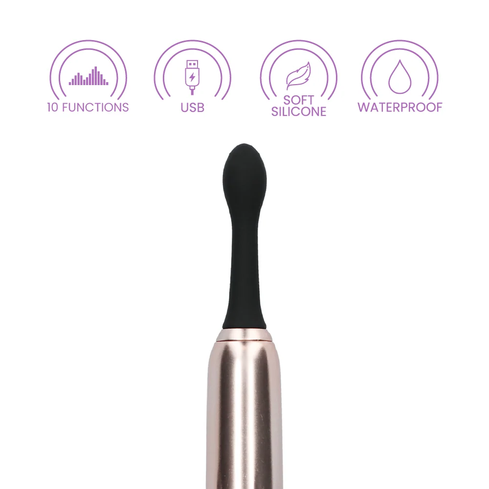 Intense Triple Tip Massager Rose Gold with 10 Functions and 3 Heads