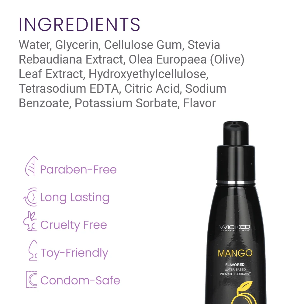 Wicked Aqua Candy Apple Flavored Water-Based Lubricant