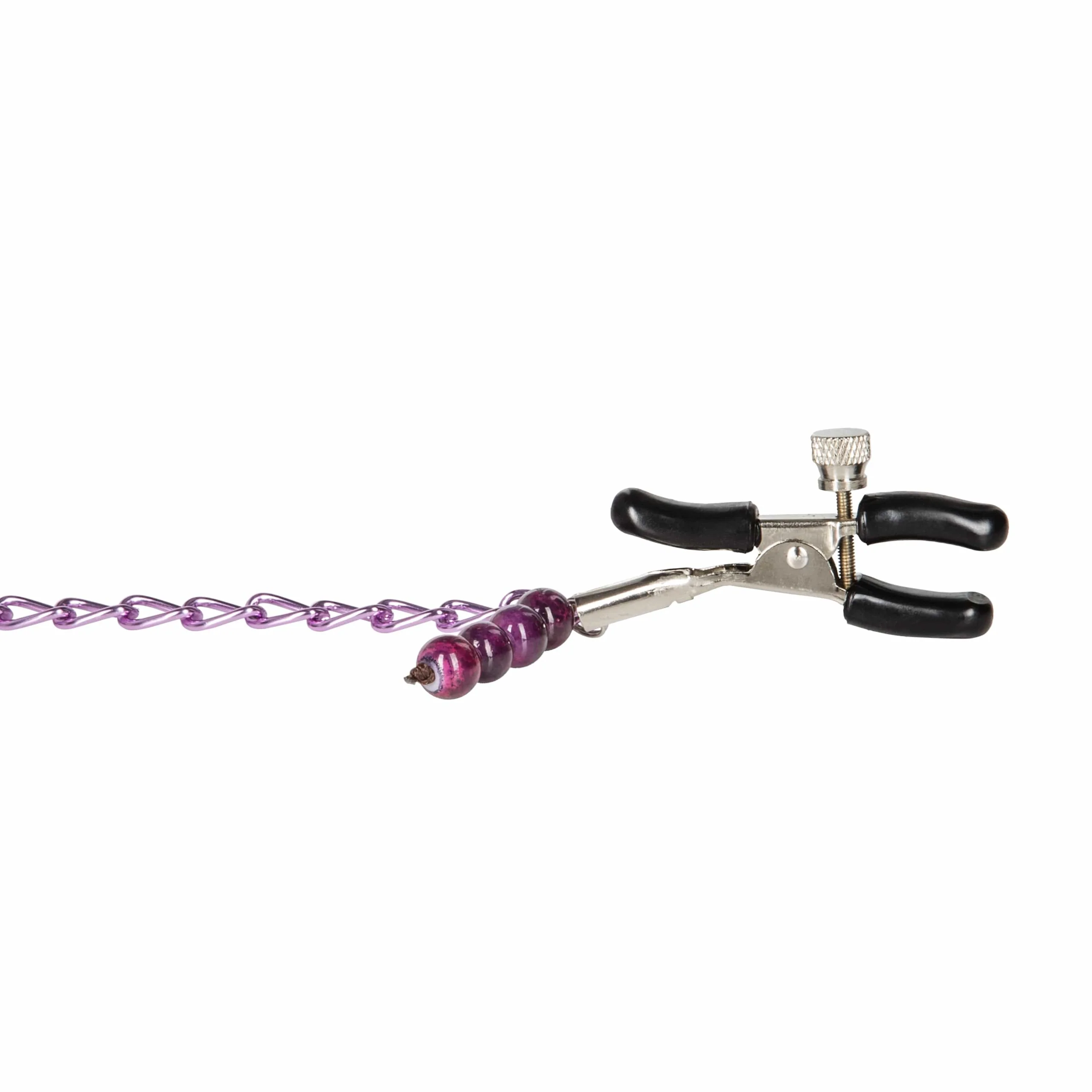 Nipple Play Purple Chain Nipple Clamps with Adjustable Grip