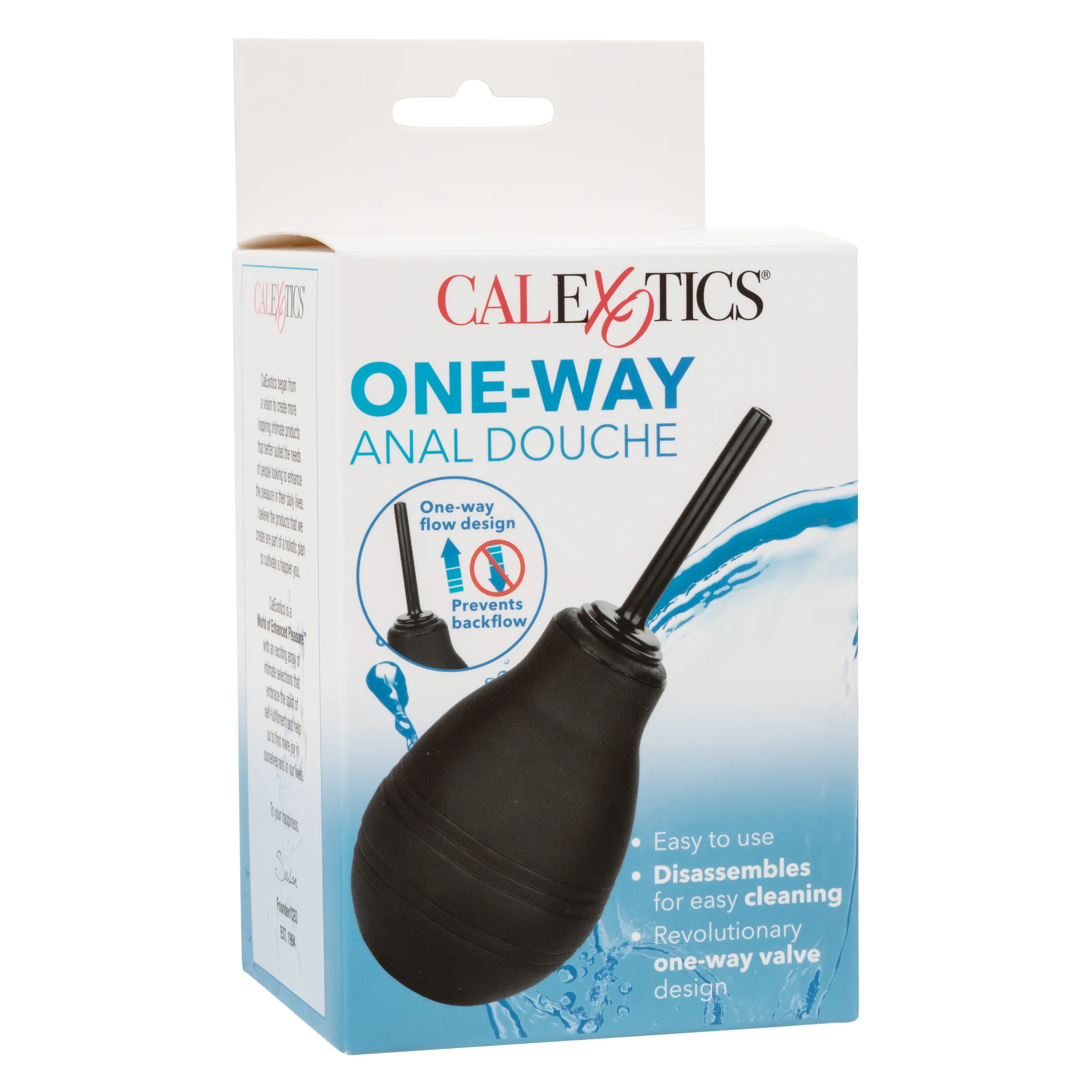 California Exotic One-Way Anal Douche With Leak-Proof Nozzle and 7.3 fl oz Bulb