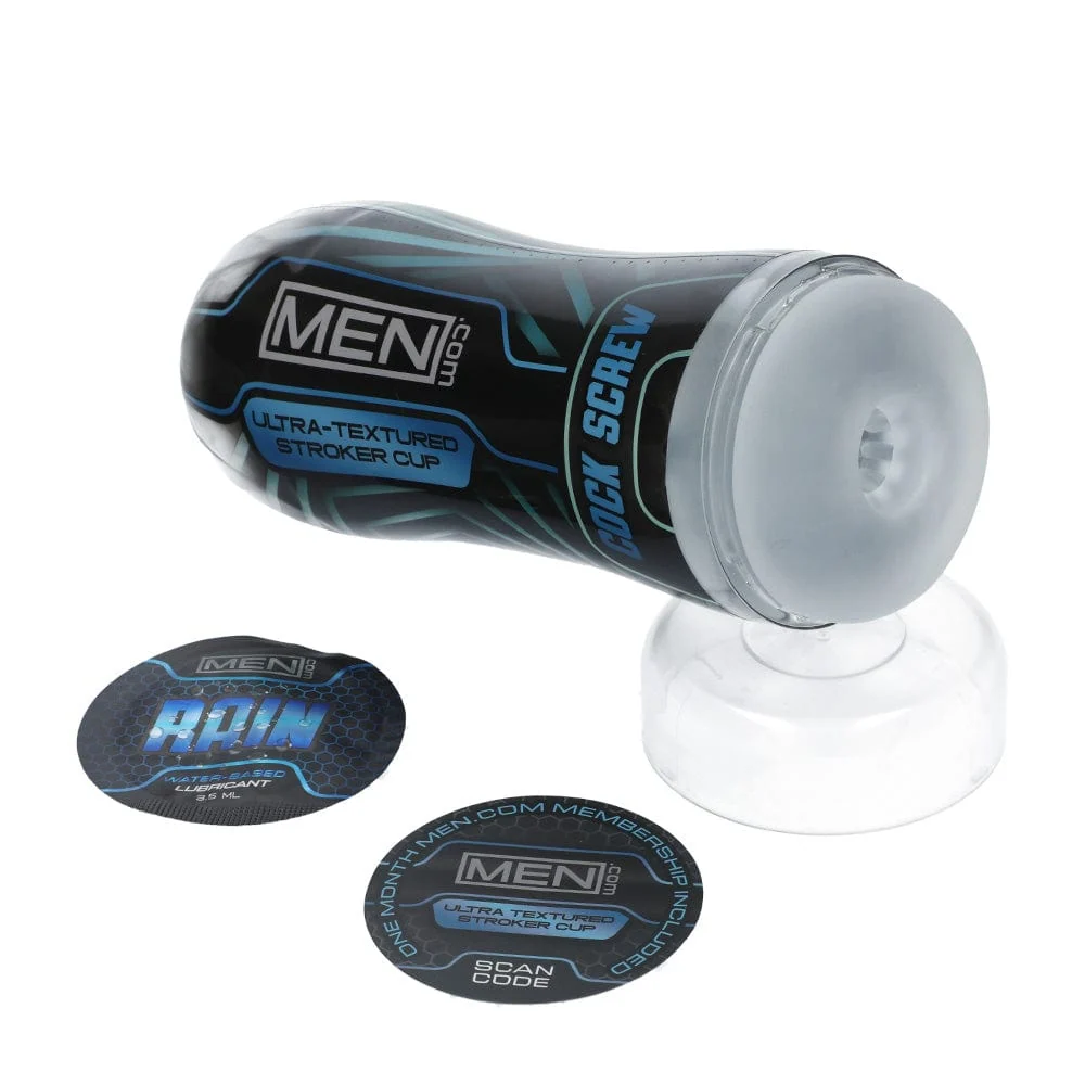 Men.com Ultimate Stroker Cup with Textured Silicone Sleeve and Suction