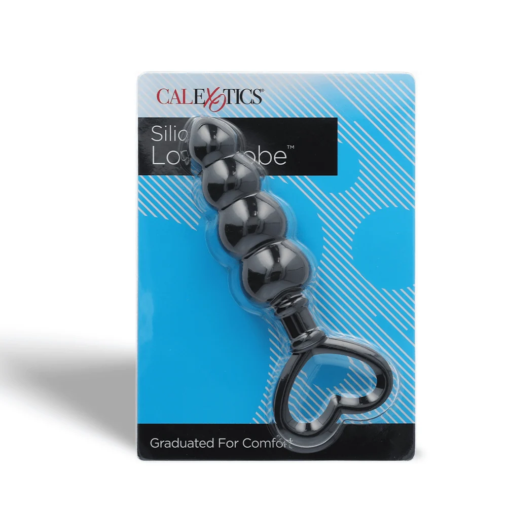 Silicone Love Probe™ Graduated Anal Plug with Heart Finger Loop