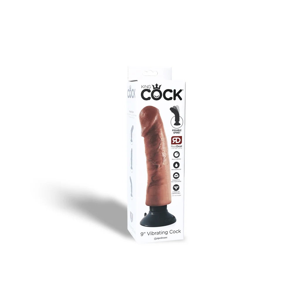 King Cock Vibrating Dildo Posable Waterproof Suction Cup