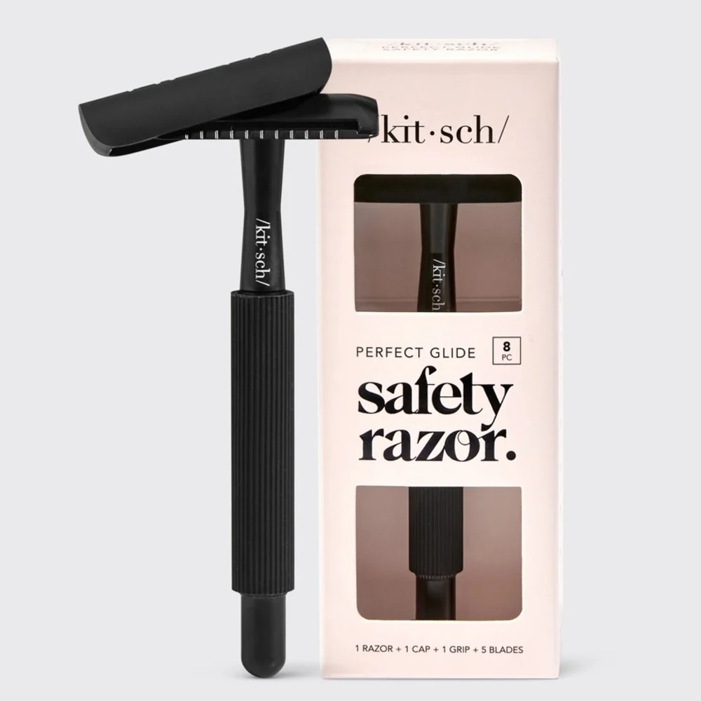 Kitsch Perfect Glide Double-Edged Safety Razor with 5 Blades