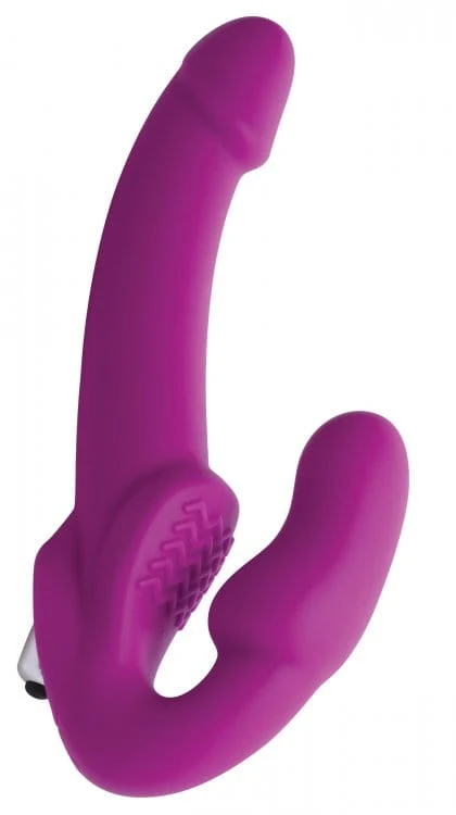 Strap-U Evoke Vibrating Strapless Strap On with Curved Shaft