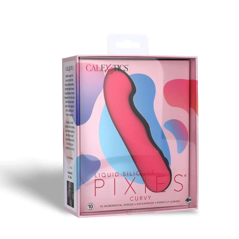 Pixies Curvy Rechargeable Vibrator with Flexible Angled Tip and 10 Speeds