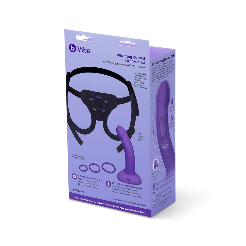 B-Vibe 初学者震动弯曲束带式假阳具套装