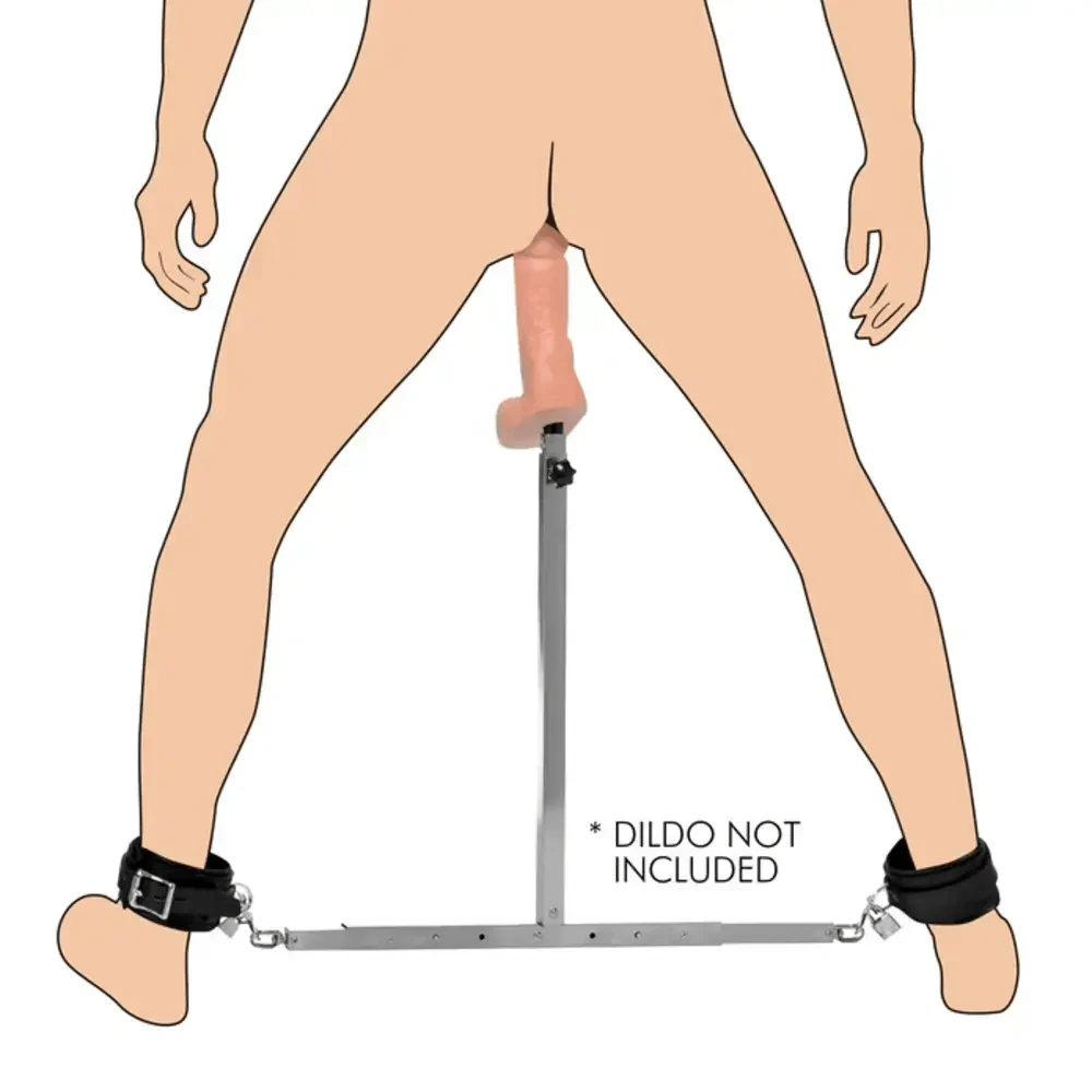 Master Series Squat Anal Impaler with Adjustable Spreader Bar and Ankle Cuffs
