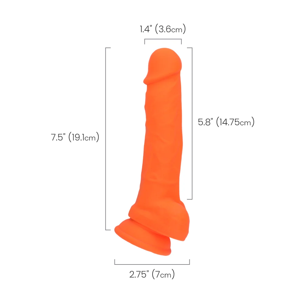Neo Elite 8 Inch 双密度硅胶假阳具（带睾丸和吸盘）