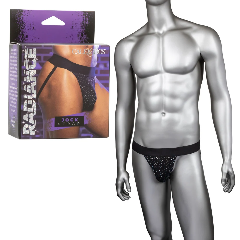 Radiance for Him Jock Strap with Breathable Mesh and Rhinestones