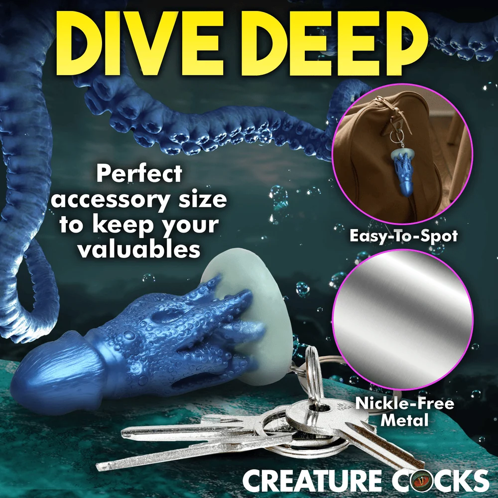 Creature Cocks Cocktopus Silicone Novelty Keychain for Bags and Keys