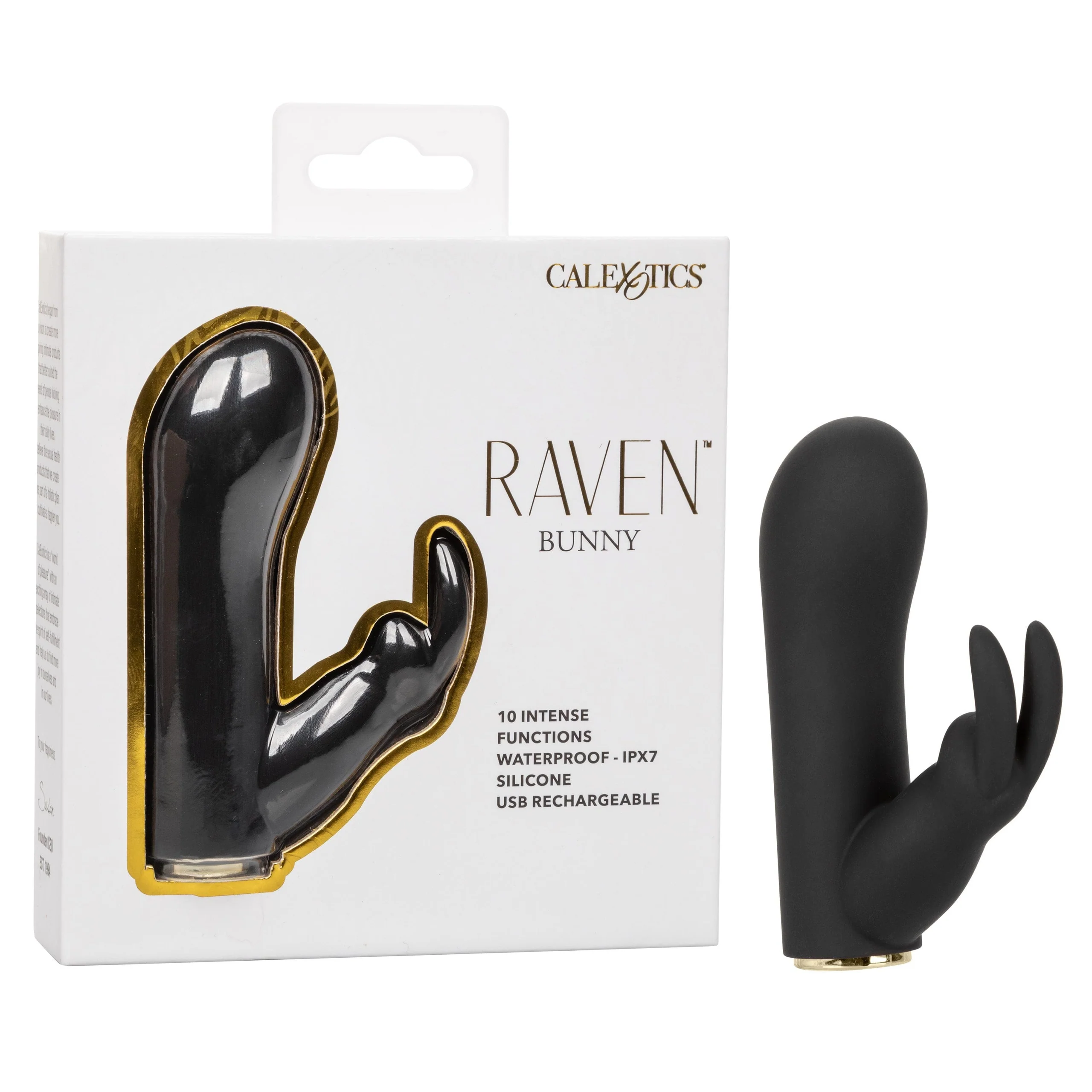 Raven Bunny Waterproof Vibrator with Flickering Rabbit Ears