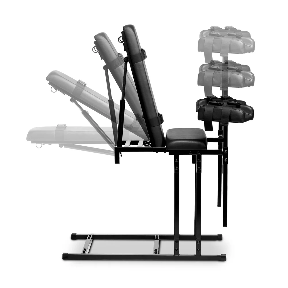 Master Series MS Adjustable Bondage Chair with Leg Boards and Straps