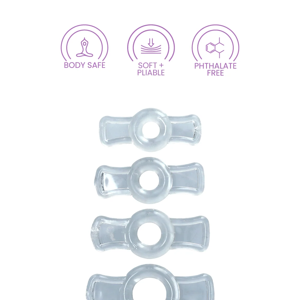 Titan Men Tools Cock Ring Set in Four Stretch Sizes