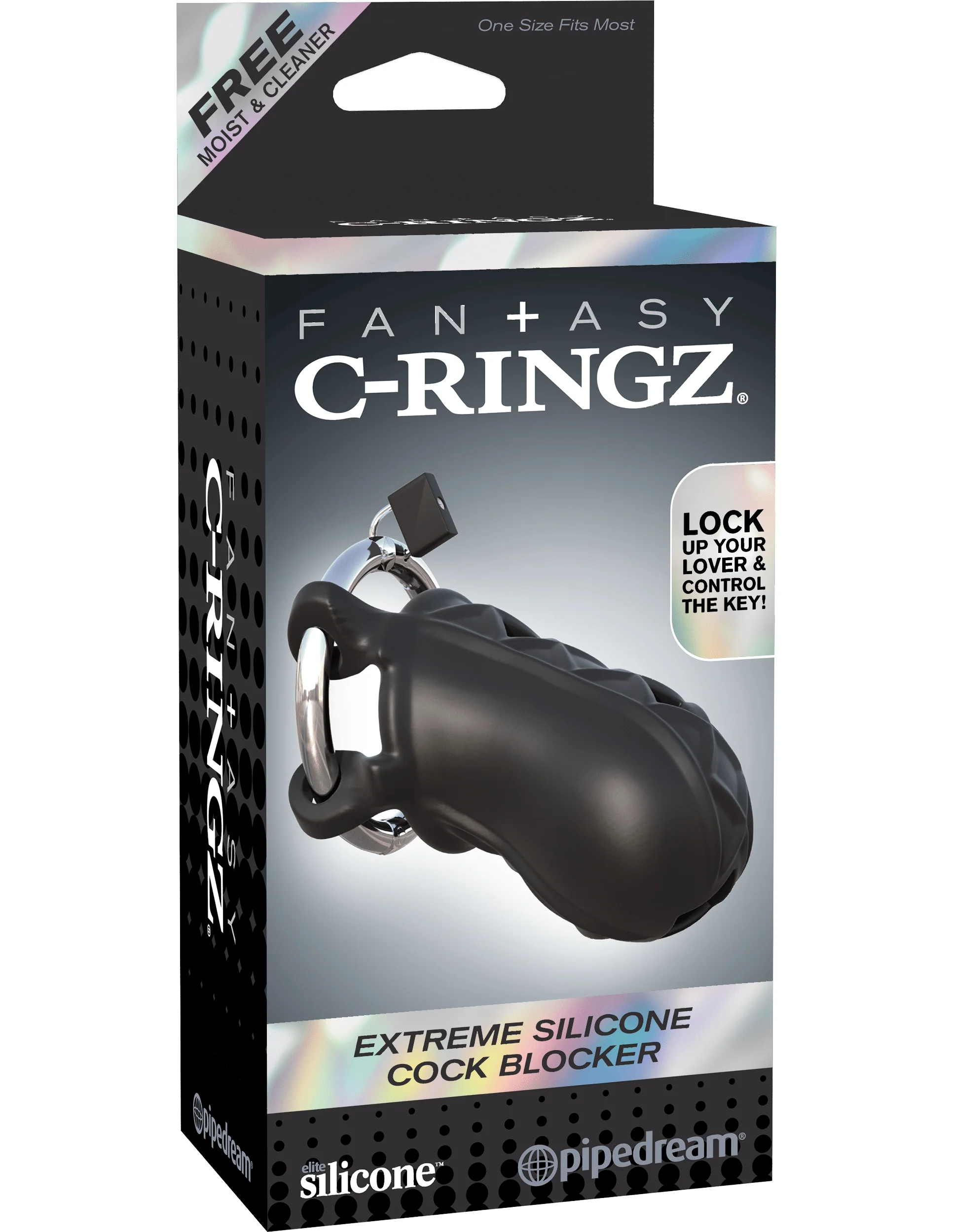 Fantasy C-Ringz Extreme 硅胶贞操锁笼 黑色