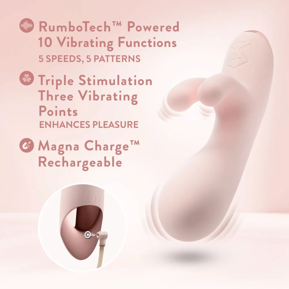 Blush Elora Pink Rabbit Vibrator with 10 Dual Vibration Modes