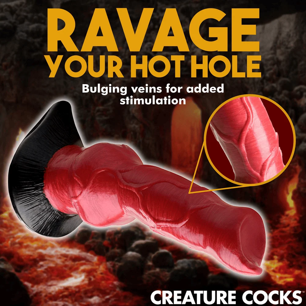 Creature Cocks Hell-Hound Canine Silicone Dildo with Suction Base