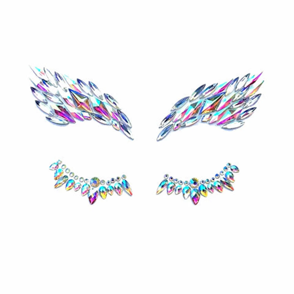 Neva Nude Mystique Iridescent Crystal Winged Face Sticker
