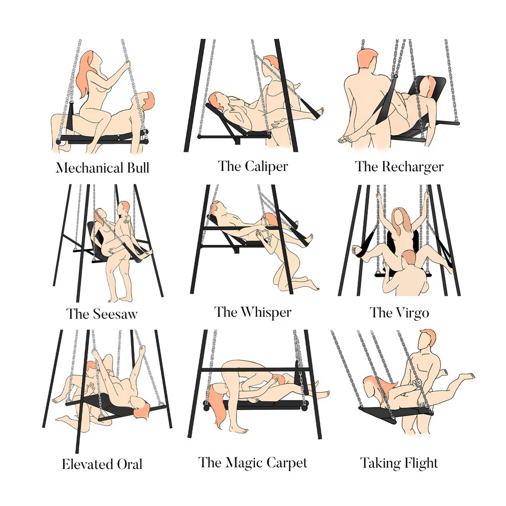 Master Series Throne Adjustable Sex Sling with Steel Stand