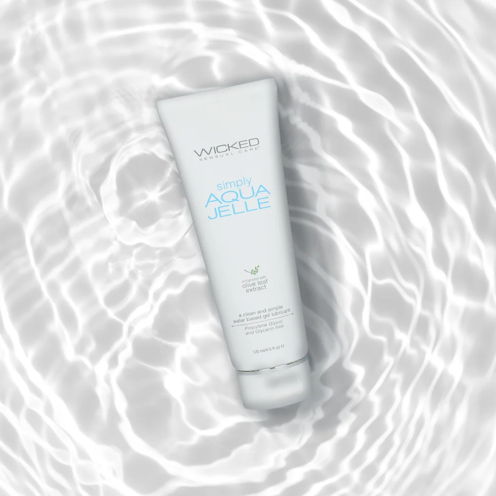 Wicked Simply Aqua Jelle 4oz Water Based Lubricant
