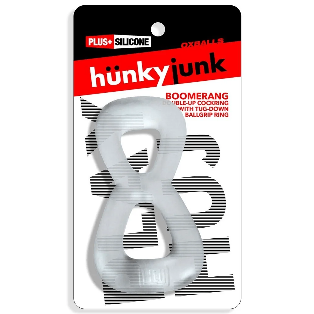 Oxballs Hunky Junk Clear Boomerang Silicone Cock Ring