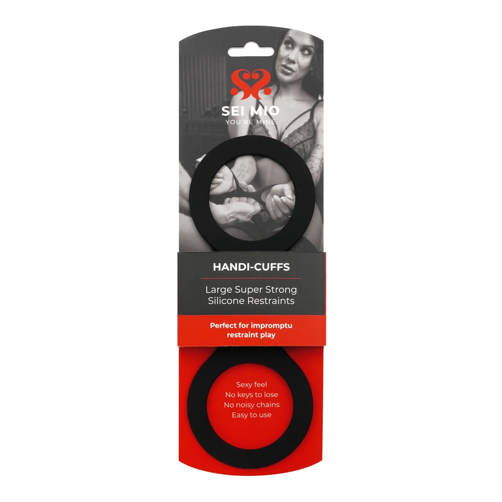Sei Mio Handi-Cuffs Large Silicone Restraint Cuffs for Bigger Wrists