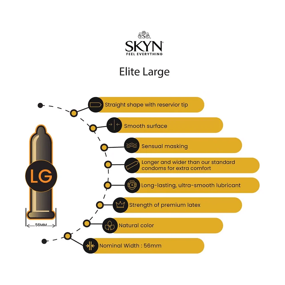 Lifestyles Skyn Large Condoms, 12 Pack, Non-Latex Polyisoprene