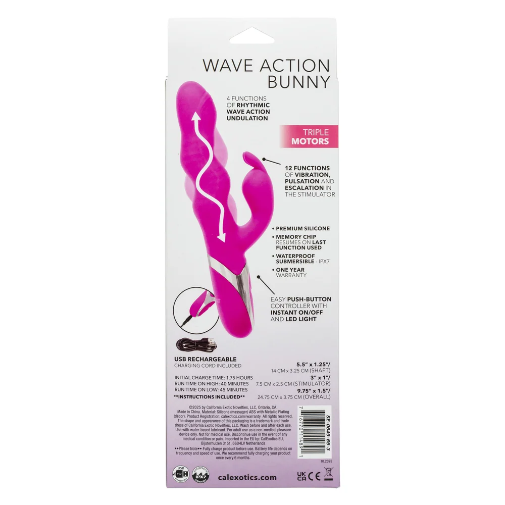CalExotics Enchanted Wave Action Bunny Rabbit Vibrator with Triple Motors
