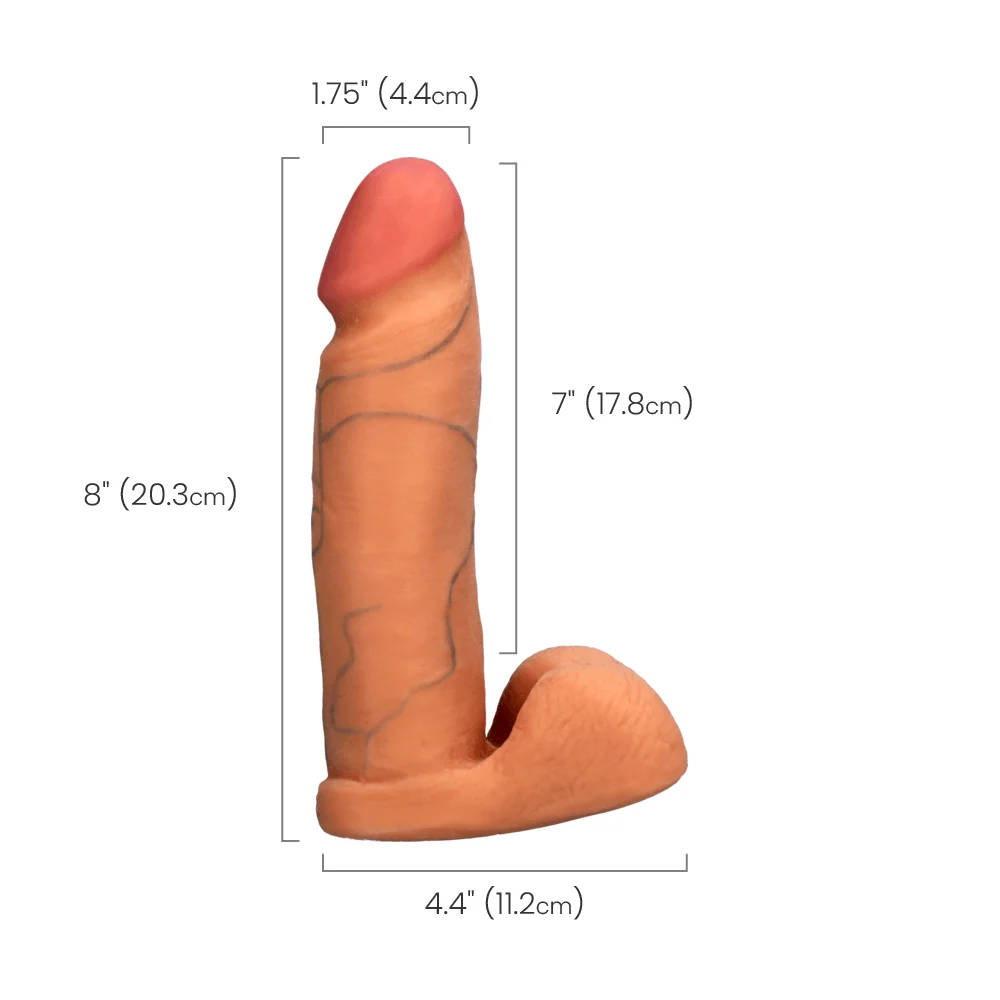 Realistic Cock UR3 White 8 Inch Vac-U-Lock Compatible Dildo