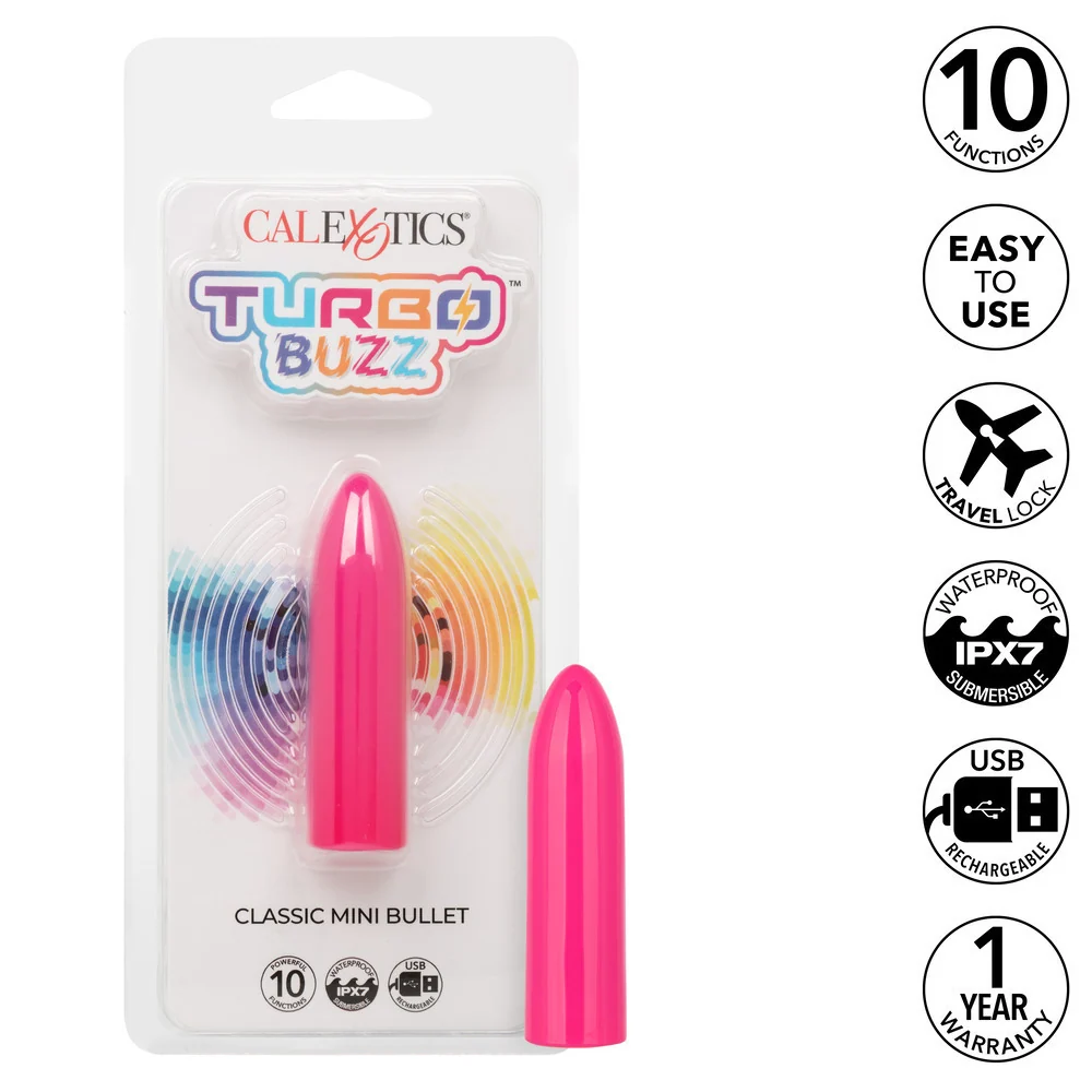 Turbo Buzz Classic 迷你子弹振动器，10种振动功能