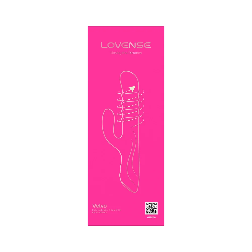 Lovense Velvo App-Controlled Rabbit Vibrator with Rolling Beads and NeoSpin