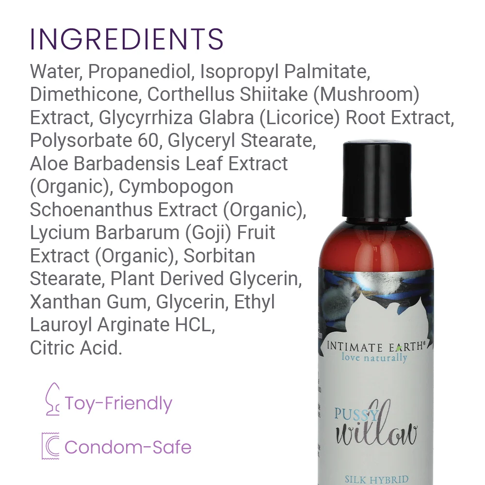 Intimate Earth Pussy Willow Silk 混合润滑液 4oz