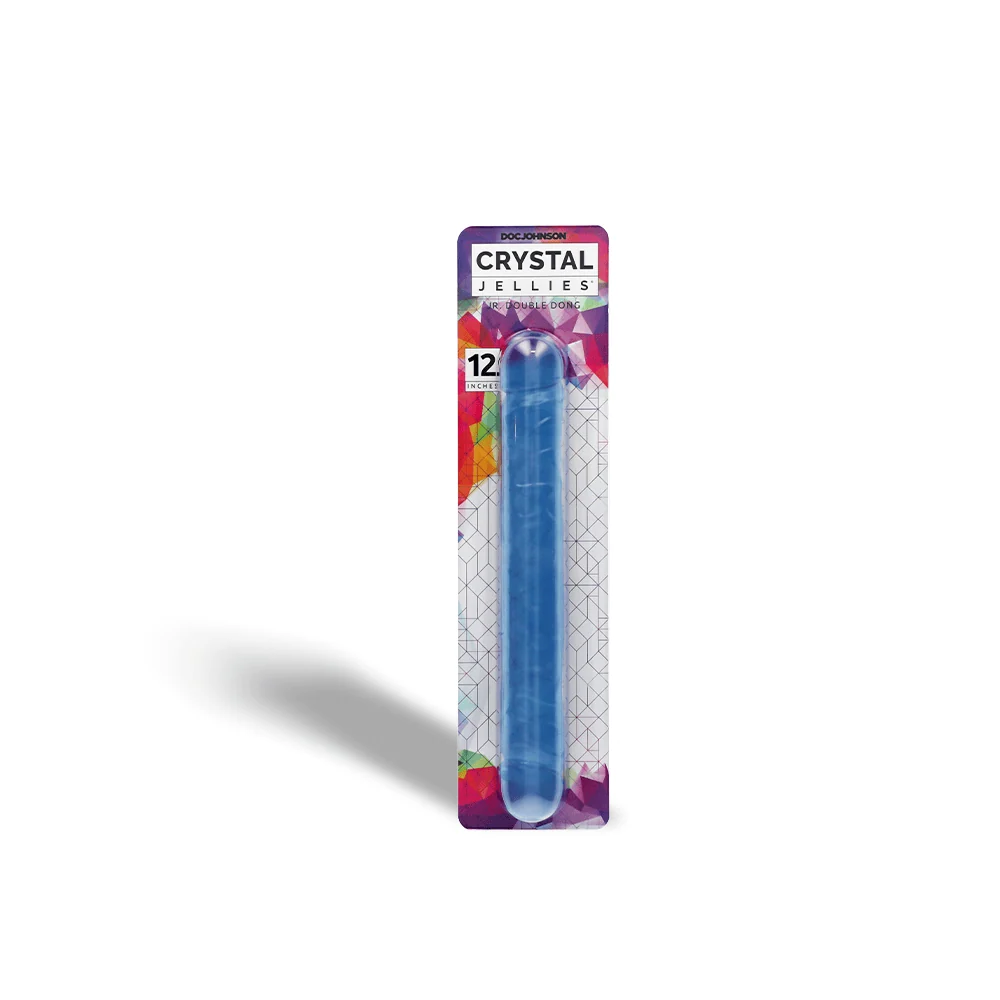 Doc Johnson Crystal Jellies Jr Double Dong Soft Flexible 10 Inch Classic