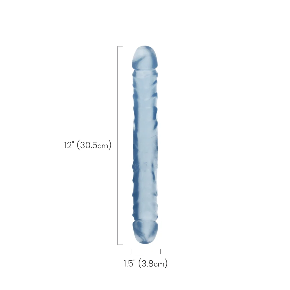Doc Johnson Crystal Jellies Jr Double Dong Soft Flexible 10 Inch Classic