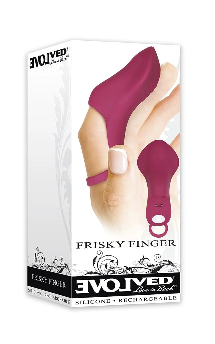 Evolved Frisky Finger 指环振动器，光滑硅胶材质