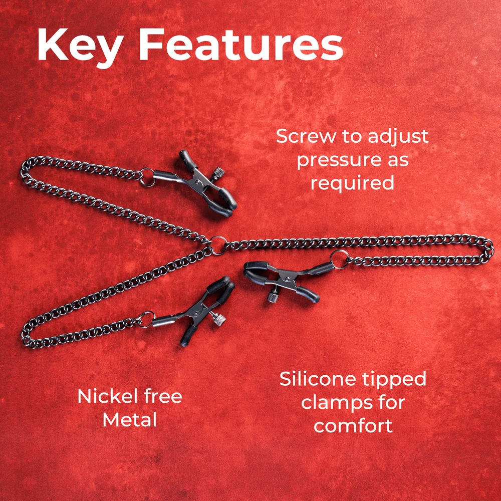 Sei Mio Triple Tease Adjustable Nipple and Clit Clamp Set