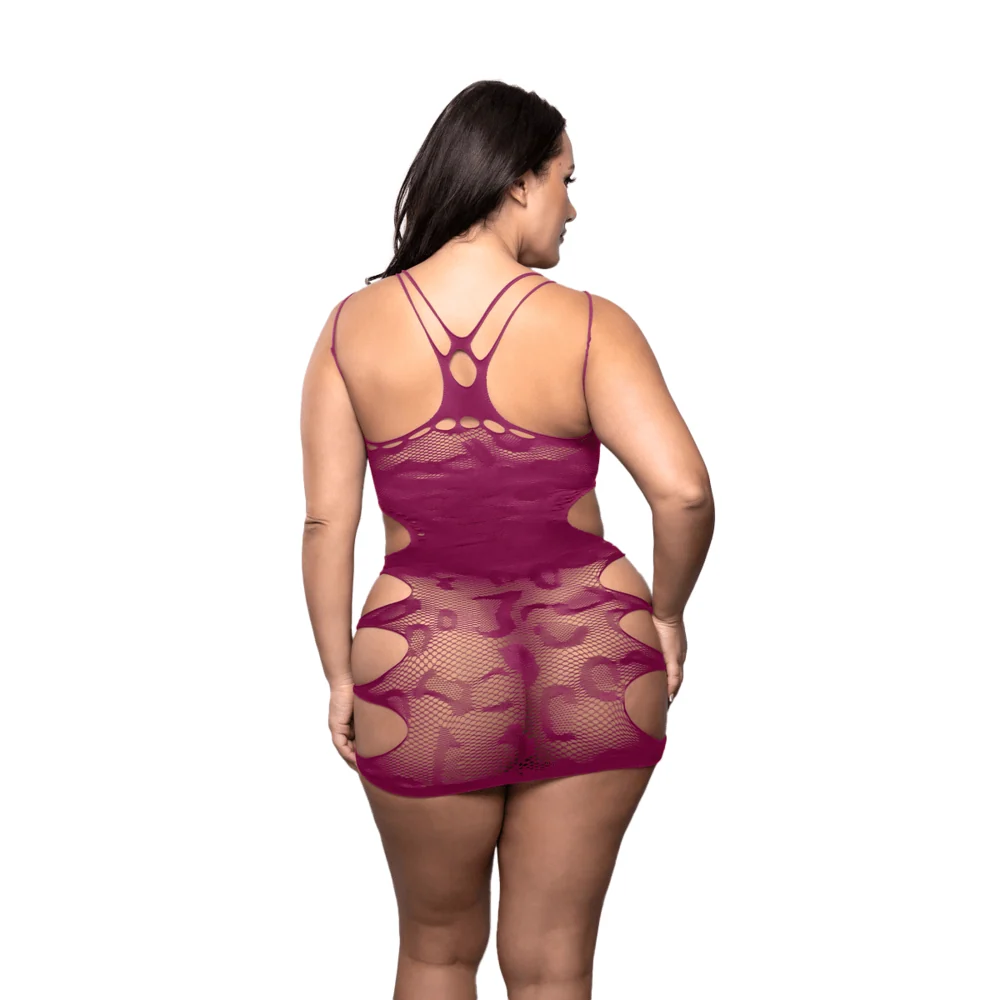 For the Thrill Leopard Knit Cut-Out Dancewear Dress