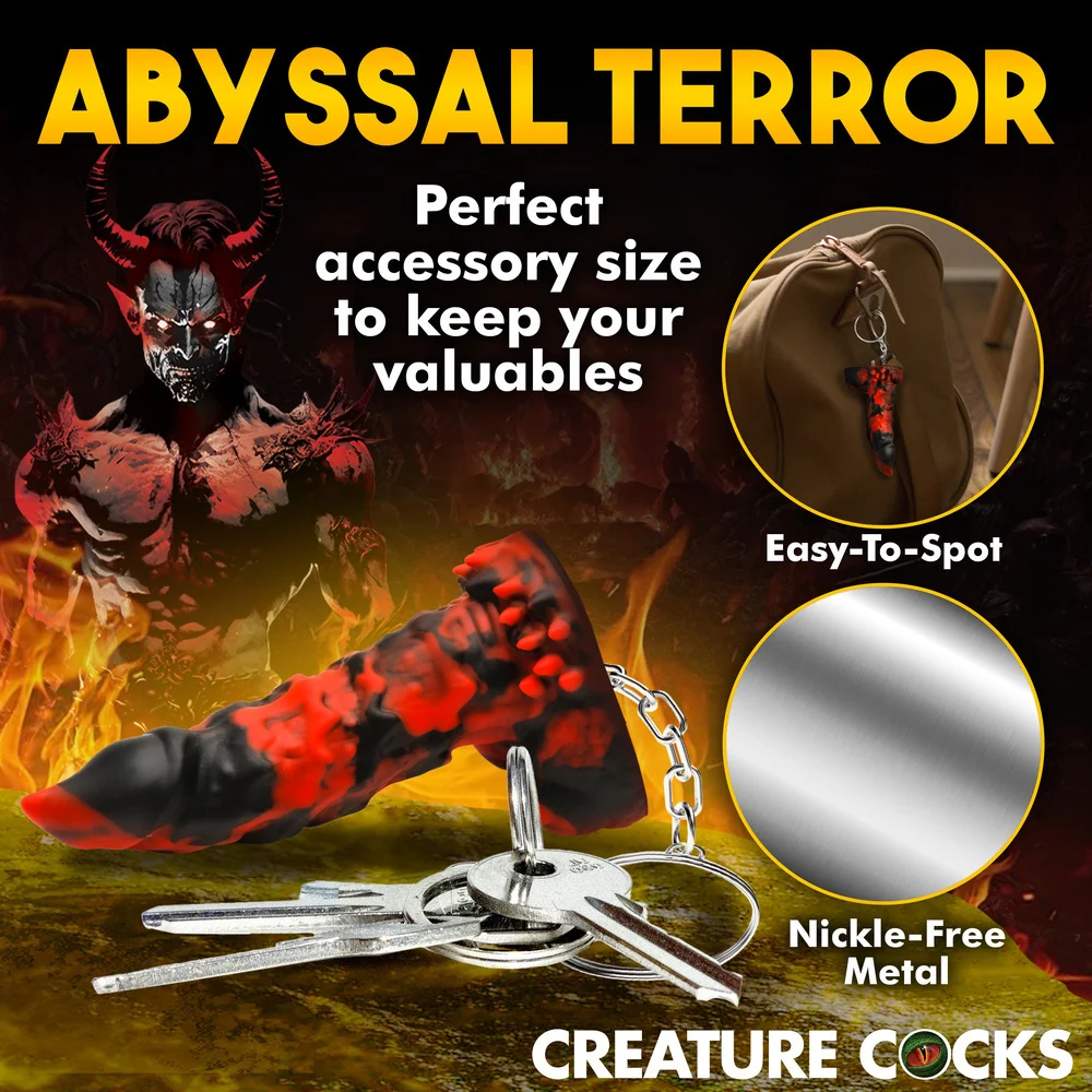 Creature Cocks Fire Demon Keychain in Body-Safe Silicone