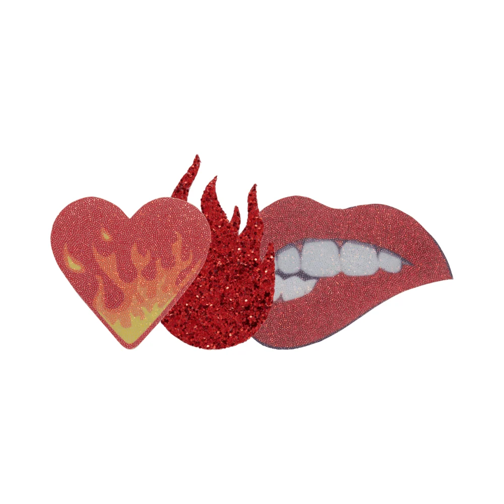 Kandi House Flaming Hot Pasties 3 Pack with Flame Graphics
