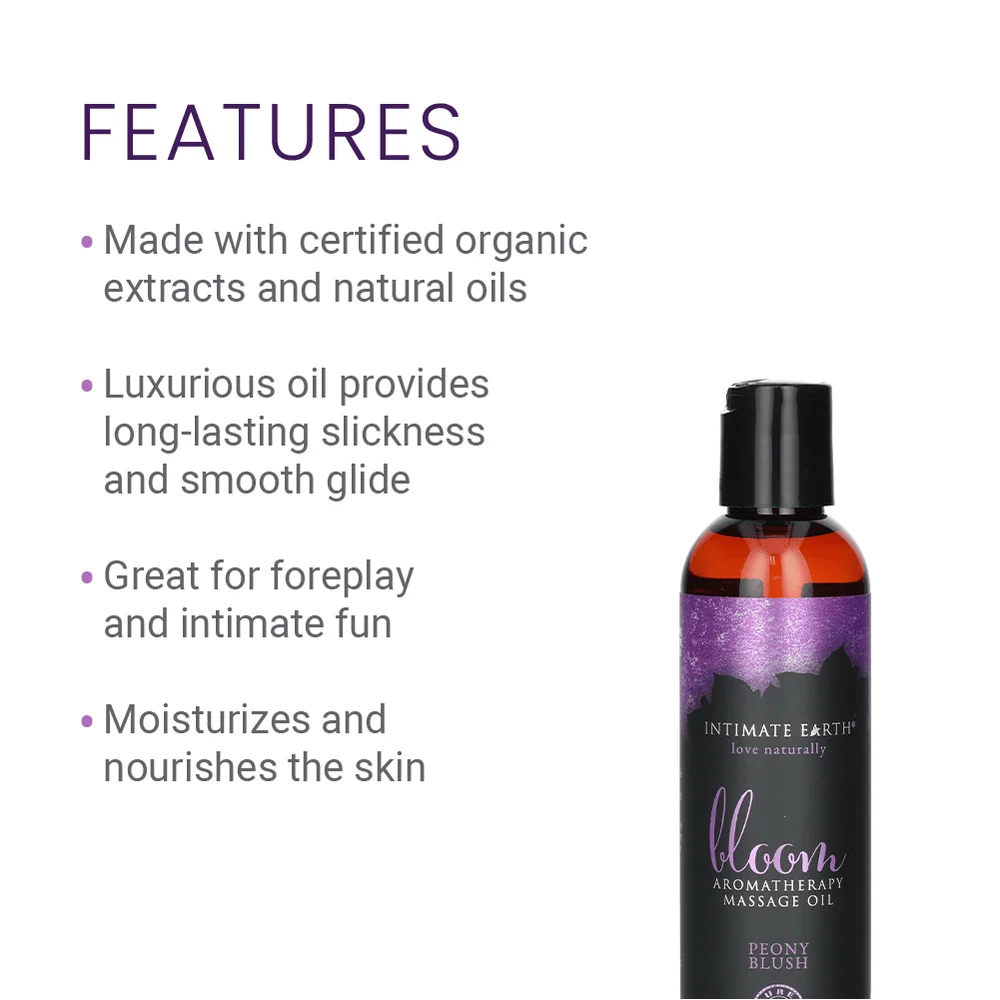 Intimate Earth Massage Oil in Fresh Cut Grass Scent